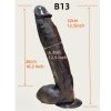 【B13】Silicone Manual Dildo 12.5