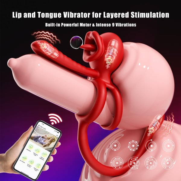 【B2】3 in 1 Vibrating Cock Ring