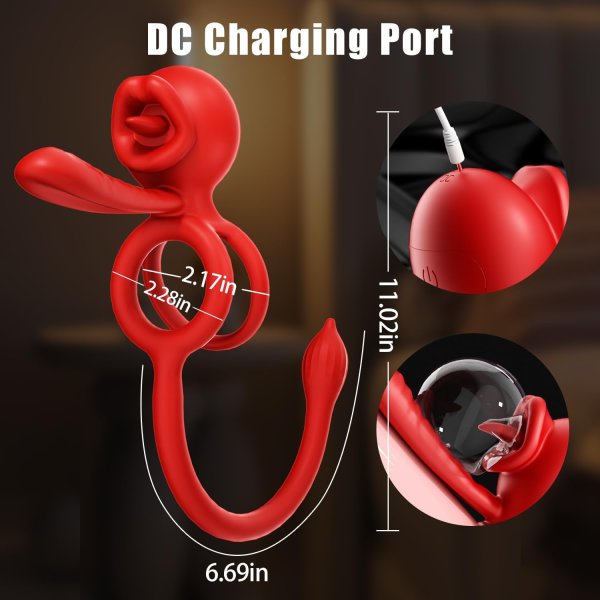 【B2】3 in 1 Vibrating Cock Ring
