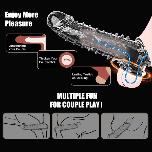 【A18】Soft Penis Sleeve 7.1inch