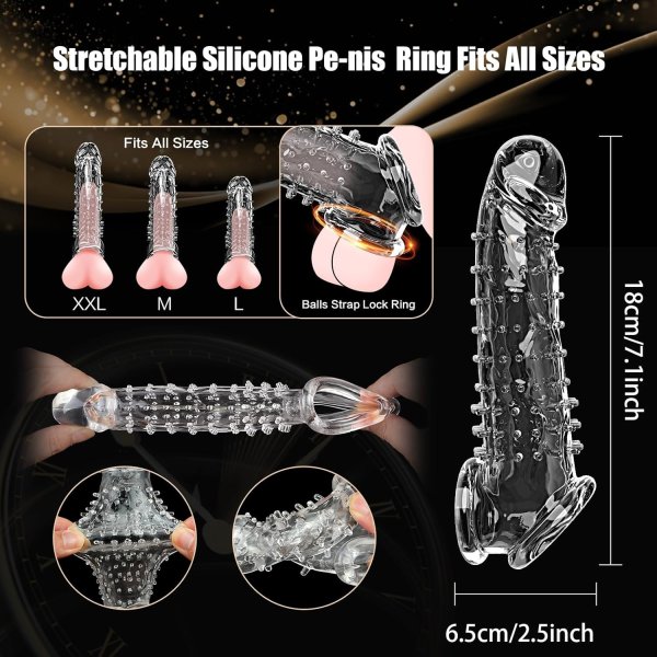 【A18】Soft Penis Sleeve 7.1inch