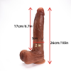 【A01】Brown Manual Dildo 10inch